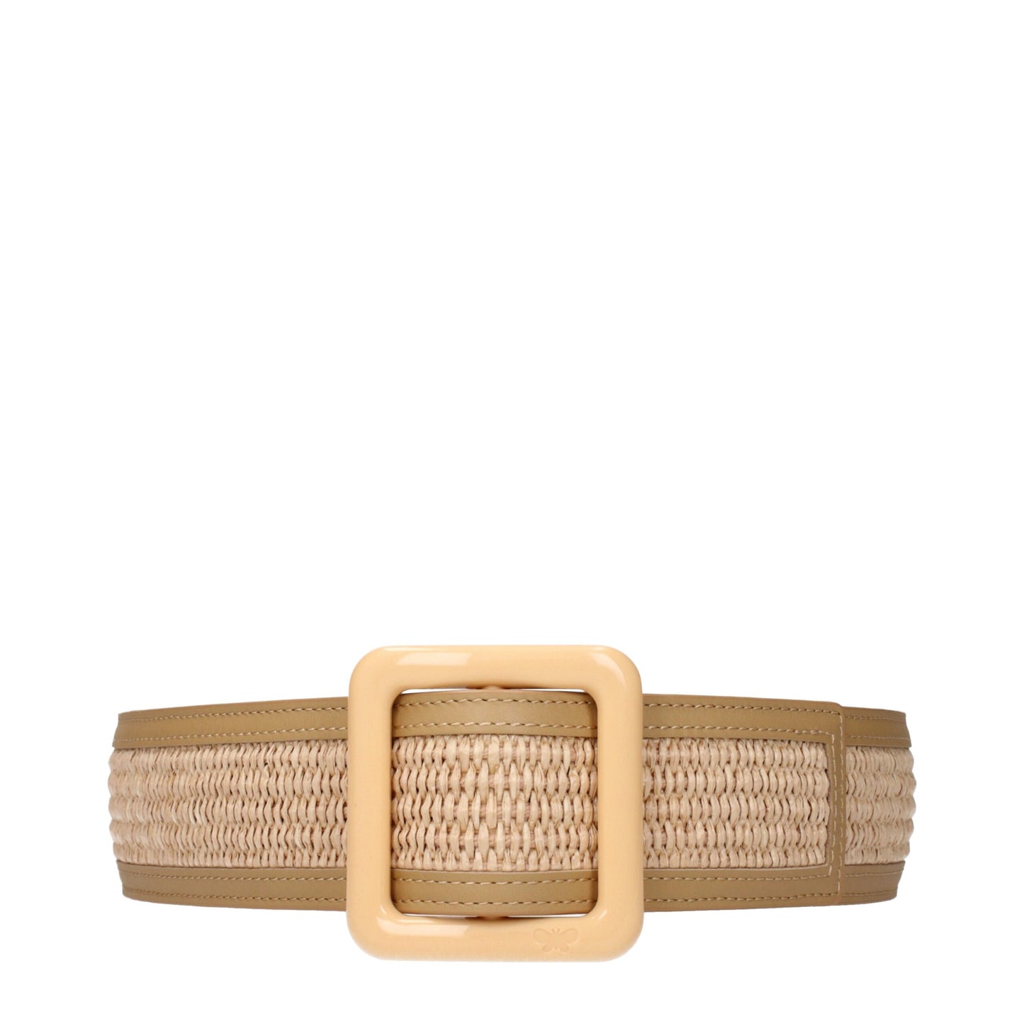 Max Mara Beige Raffia Regular Belt