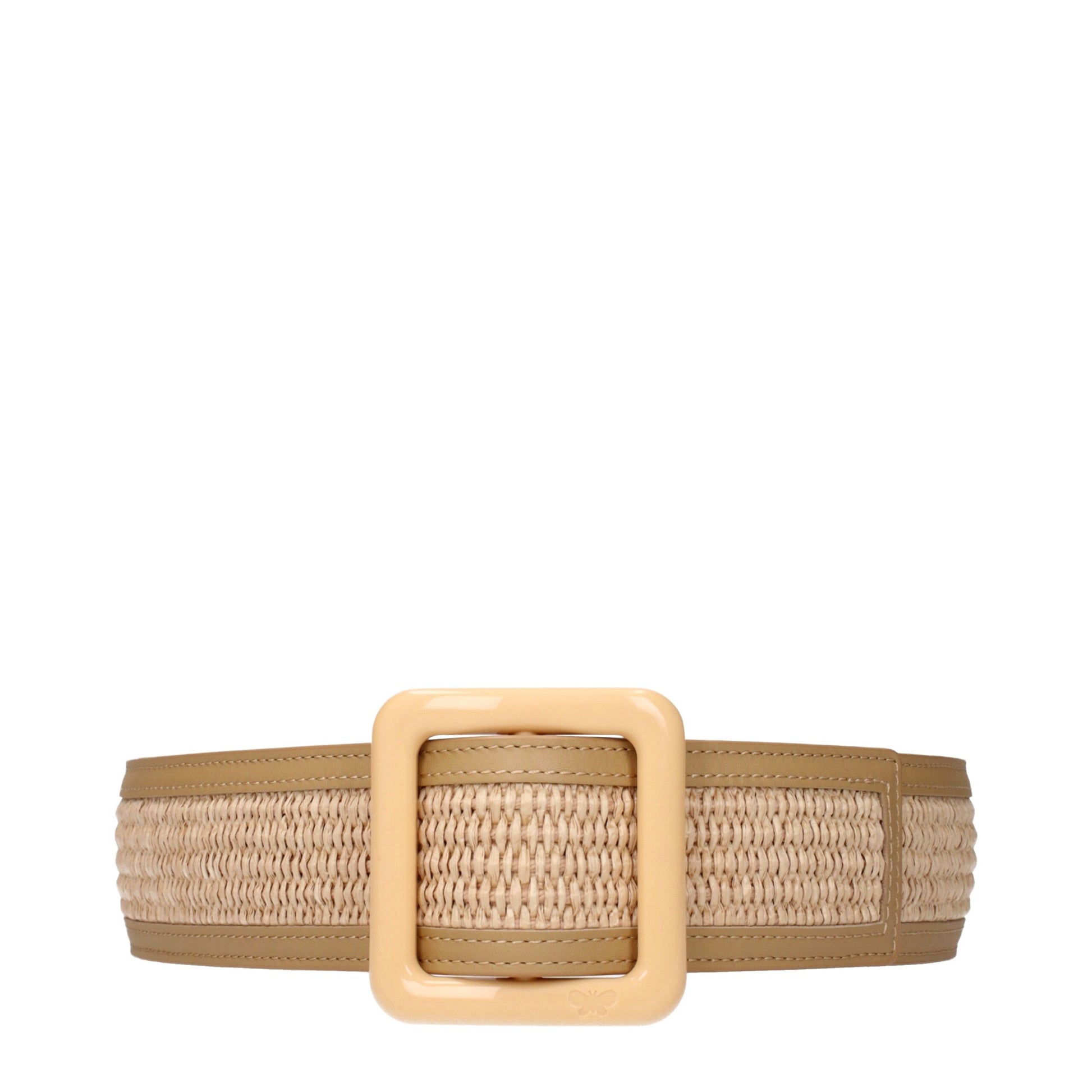 Max Mara Beige Raffia Regular Belt