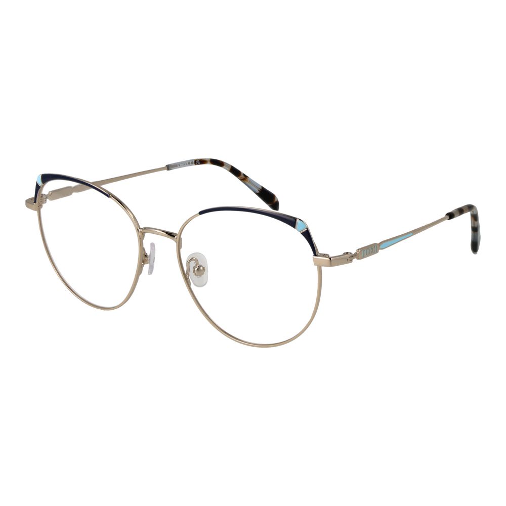Emilio Pucci Women’s Optical Glasses – Gold Round Frame, 55mm