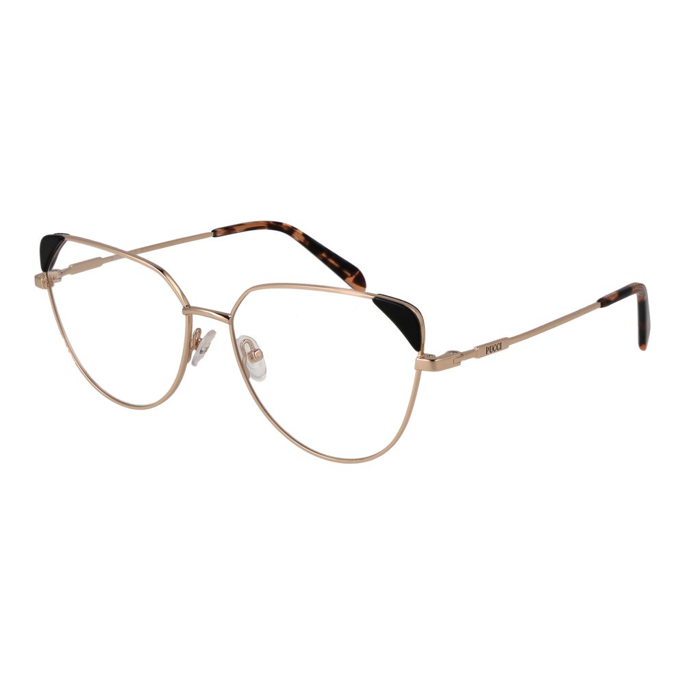 Emilio Pucci Women’s Optical Frames – Gold Cat Eye Design