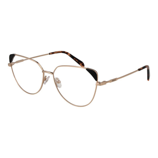 Emilio Pucci Women’s Optical Frames – Gold Cat Eye Design