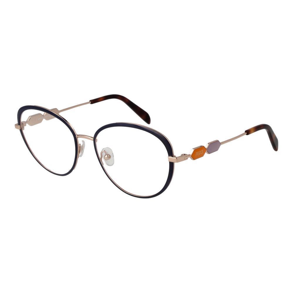 Emilio Pucci Women’s Optical Glasses – Blue Round Frame, 54mm
