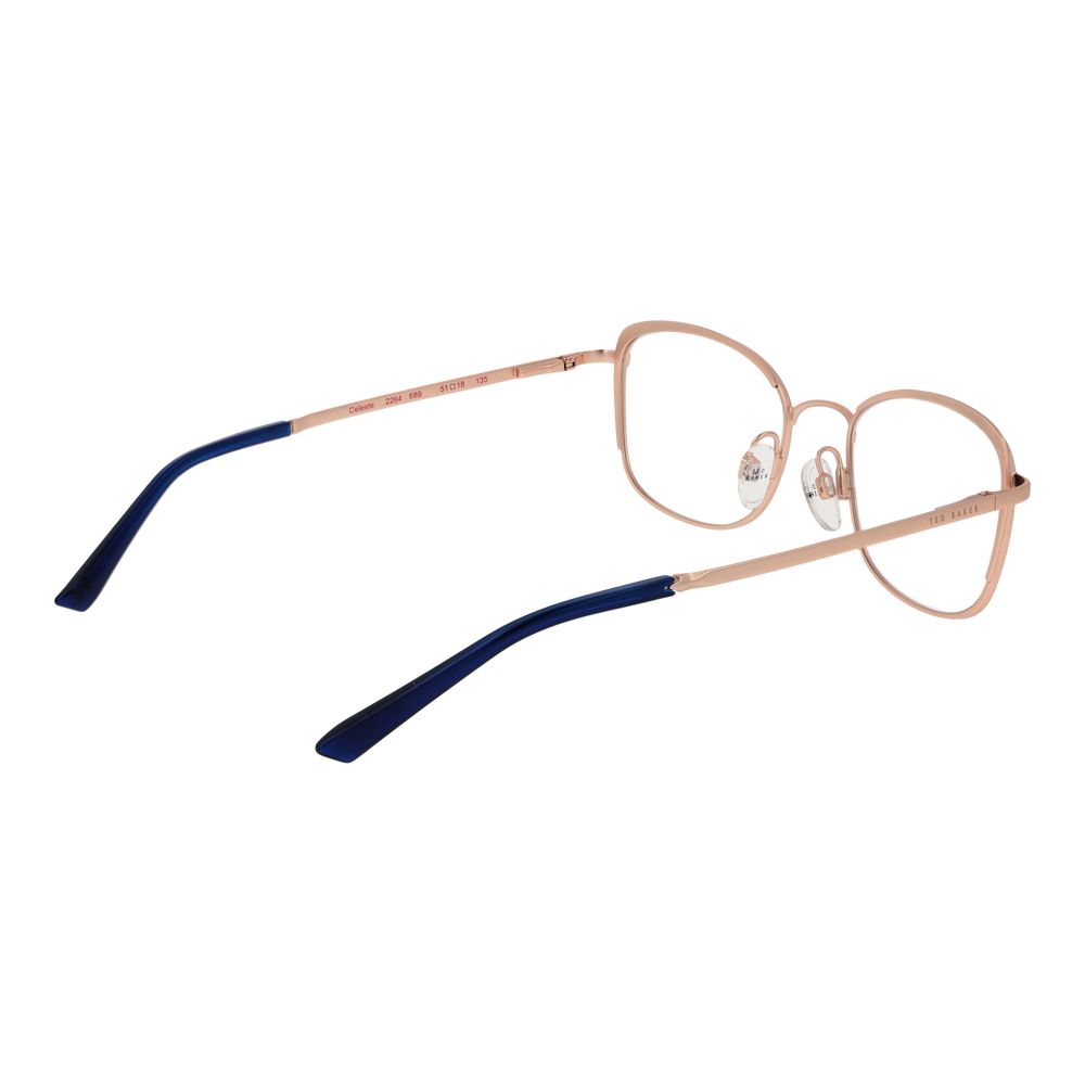 Ted Baker Women’s Optical Glasses – Rose Gold Oval Frame, 51mm