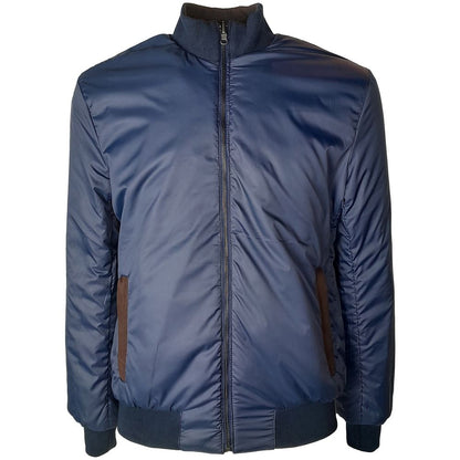 Emilio Romanelli Brown Calfskin Reversible Bomber Jacket