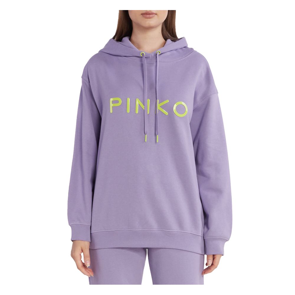 PINKO Purple Cotton Hooded Sweater for Women - Effortless Chic