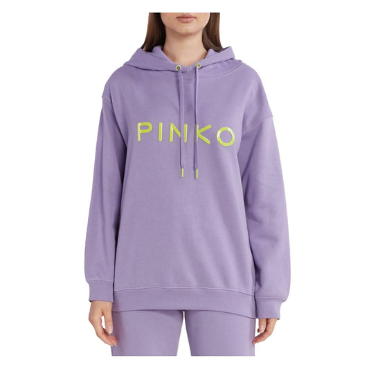PINKO Purple Cotton Hooded Sweater for Women - Effortless Chic