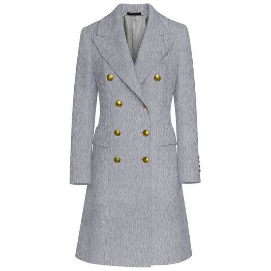 Loro Piana Made in Italy Gray Wool Coat for Women
