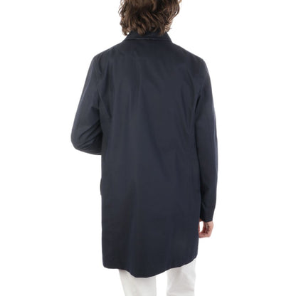Aquascutum Blue Cotton Jacket - Men's Raincoat