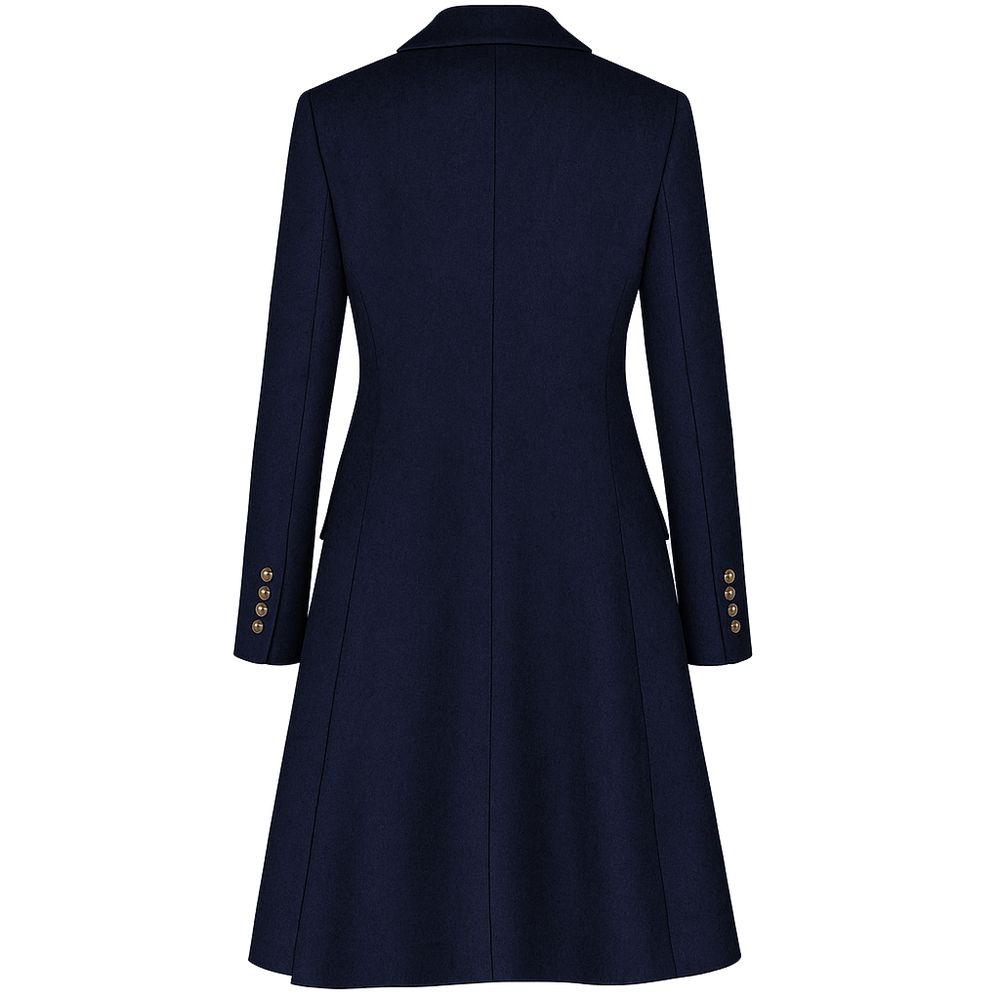 Loro Piana Made in Italy Women's Blue Wool Coat
