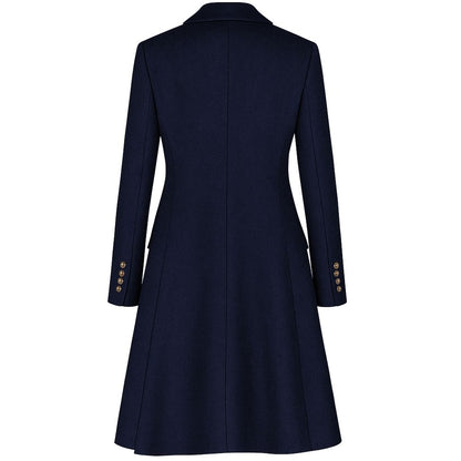 Loro Piana Made in Italy Women's Blue Wool Coat