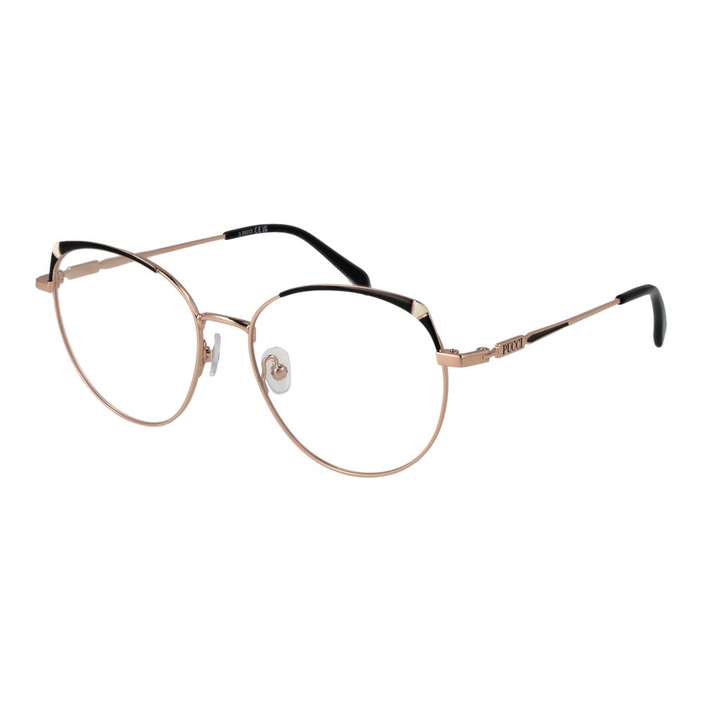 Emilio Pucci Women's Optical Frames – Rose Gold Full-Rim, 55mm
