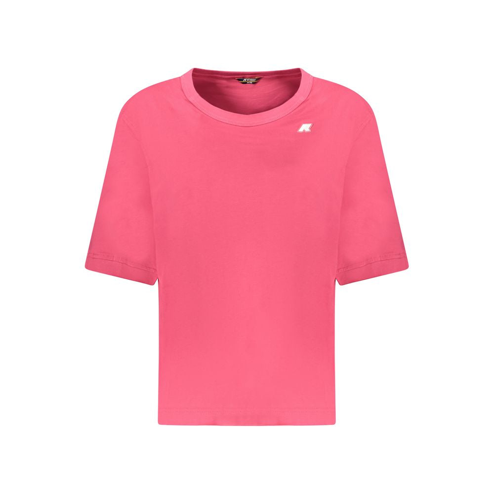 K-WAY Pink Cotton Short Sleeve T-shirt
