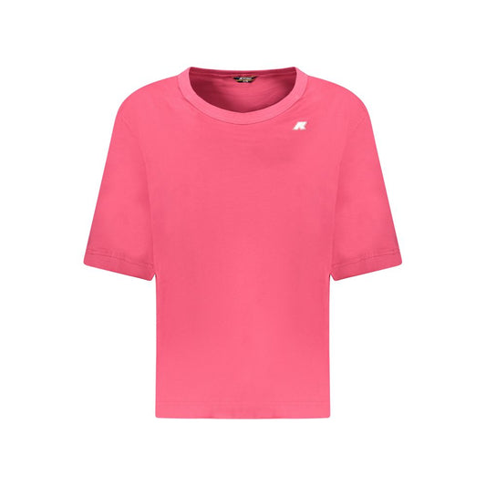 K-WAY Pink Cotton Short Sleeve T-shirt