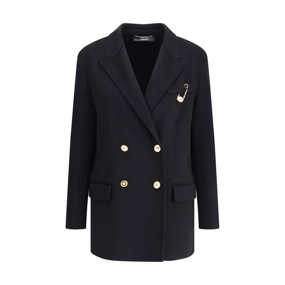 Versace Wool and Cashmere Double-Breasted Coat
