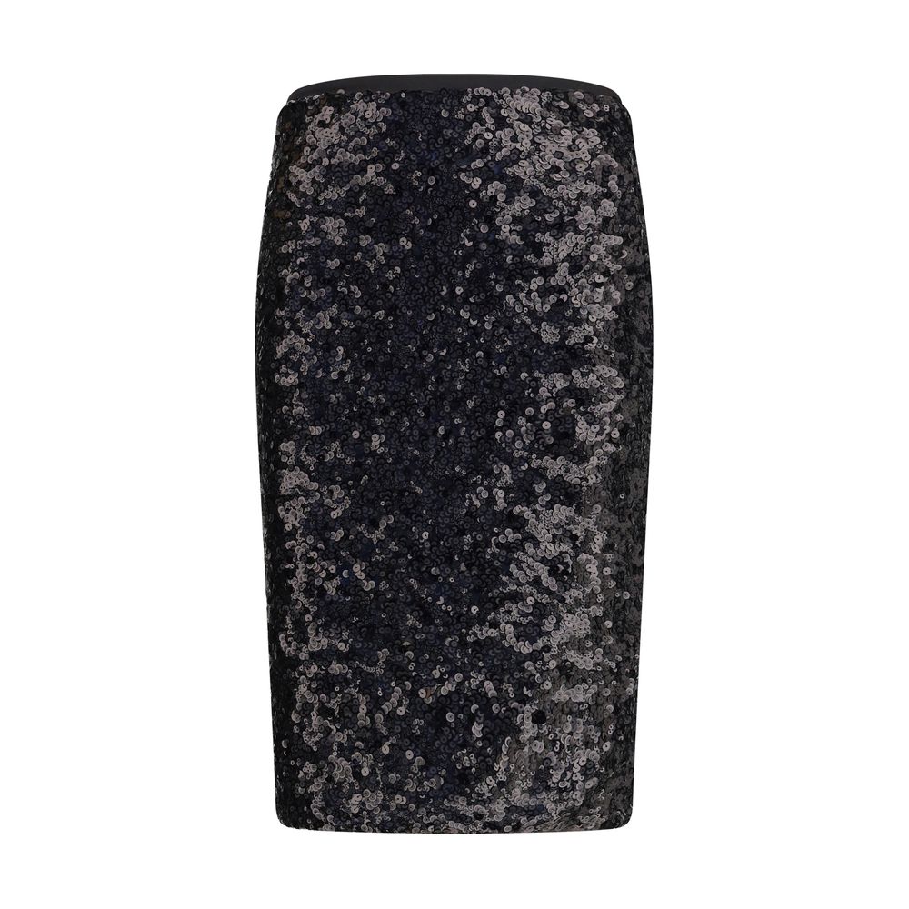 PINKO Pappacieca Black Sequin Pencil Skirt