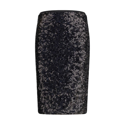 PINKO Pappacieca Black Sequin Pencil Skirt