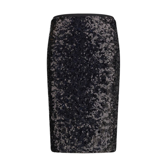 PINKO Pappacieca Black Sequin Pencil Skirt