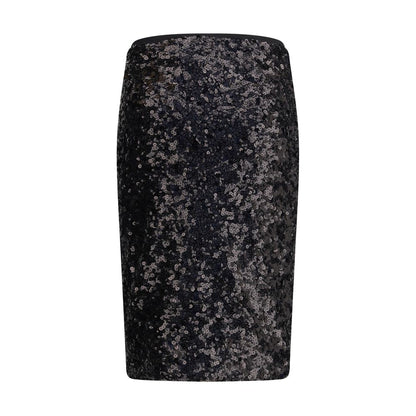 PINKO Pappacieca Black Sequin Pencil Skirt