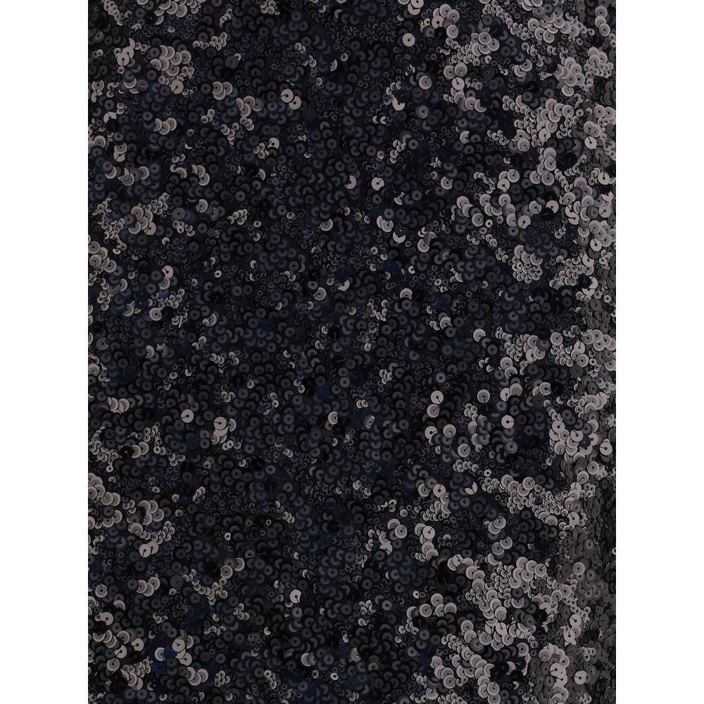 PINKO Pappacieca Black Sequin Pencil Skirt