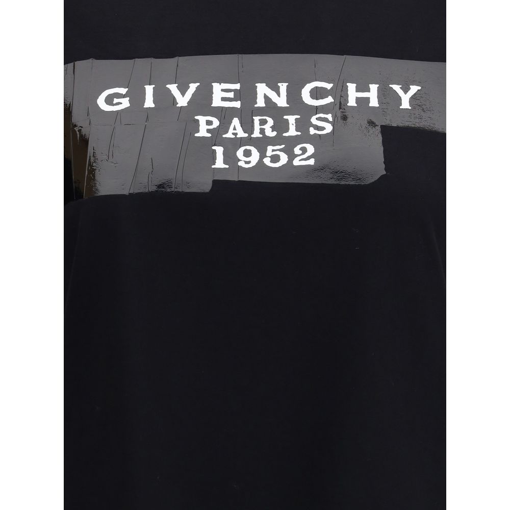 Givenchy Cotton T-shirt with Print - Black Givenchy Tape