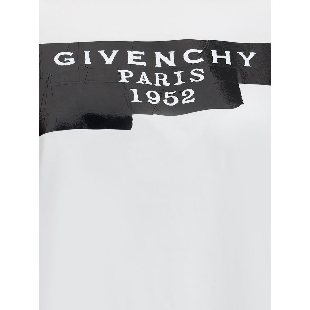 Givenchy Cotton T-shirt with Print - Black Givenchy Tape