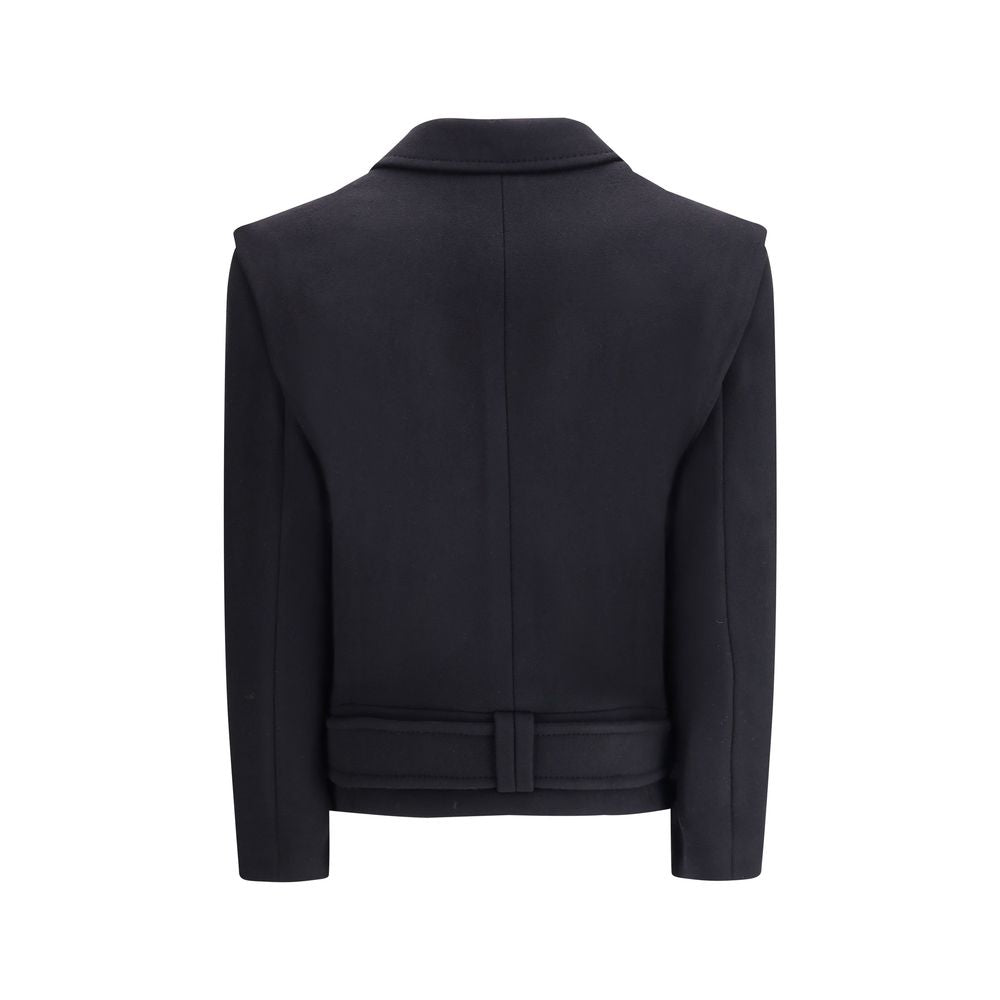 Balmain Wool Double-breasted Coat - A Symphony of Sophistication and Modern Elegance