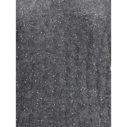 Brunello Cucinelli Dazzling Cable Sweater in Mohair, Cotton and Wool