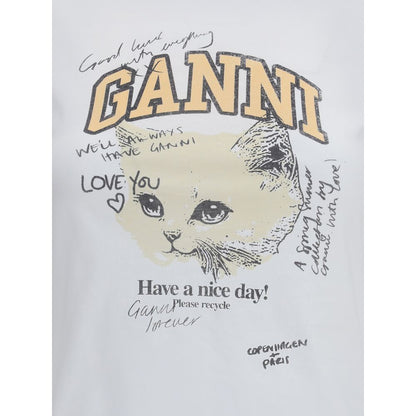 Ganni Kitten Print T-Shirt