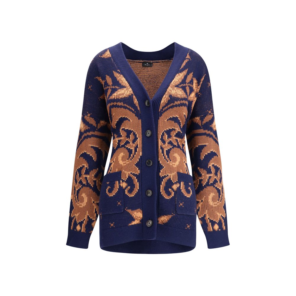 Etro Wool Jacquard Cardigan