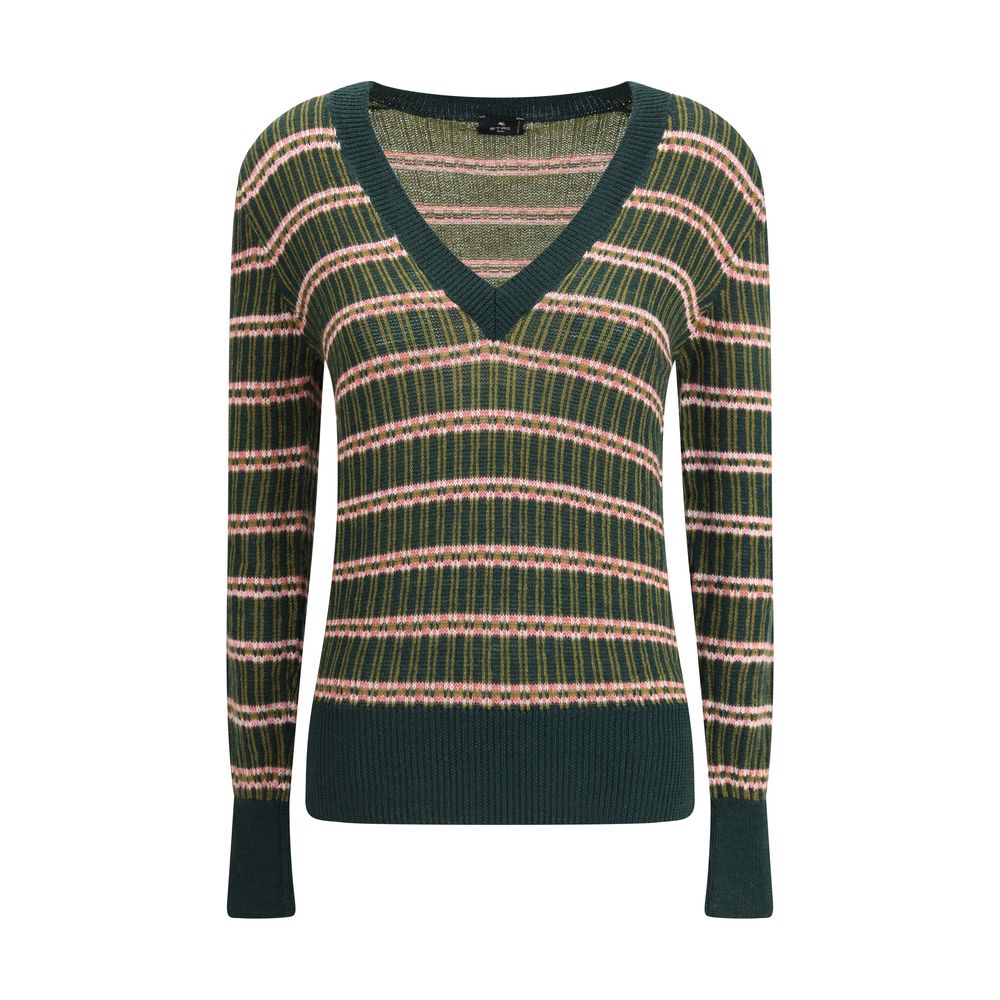 Etro Horizontally Striped Wool Sweater