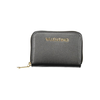 Mario Valentino Black Polyethylene Wallet - Elegant and Functional Design