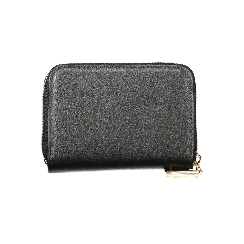 Mario Valentino Black Polyethylene Wallet - Elegant and Functional Design