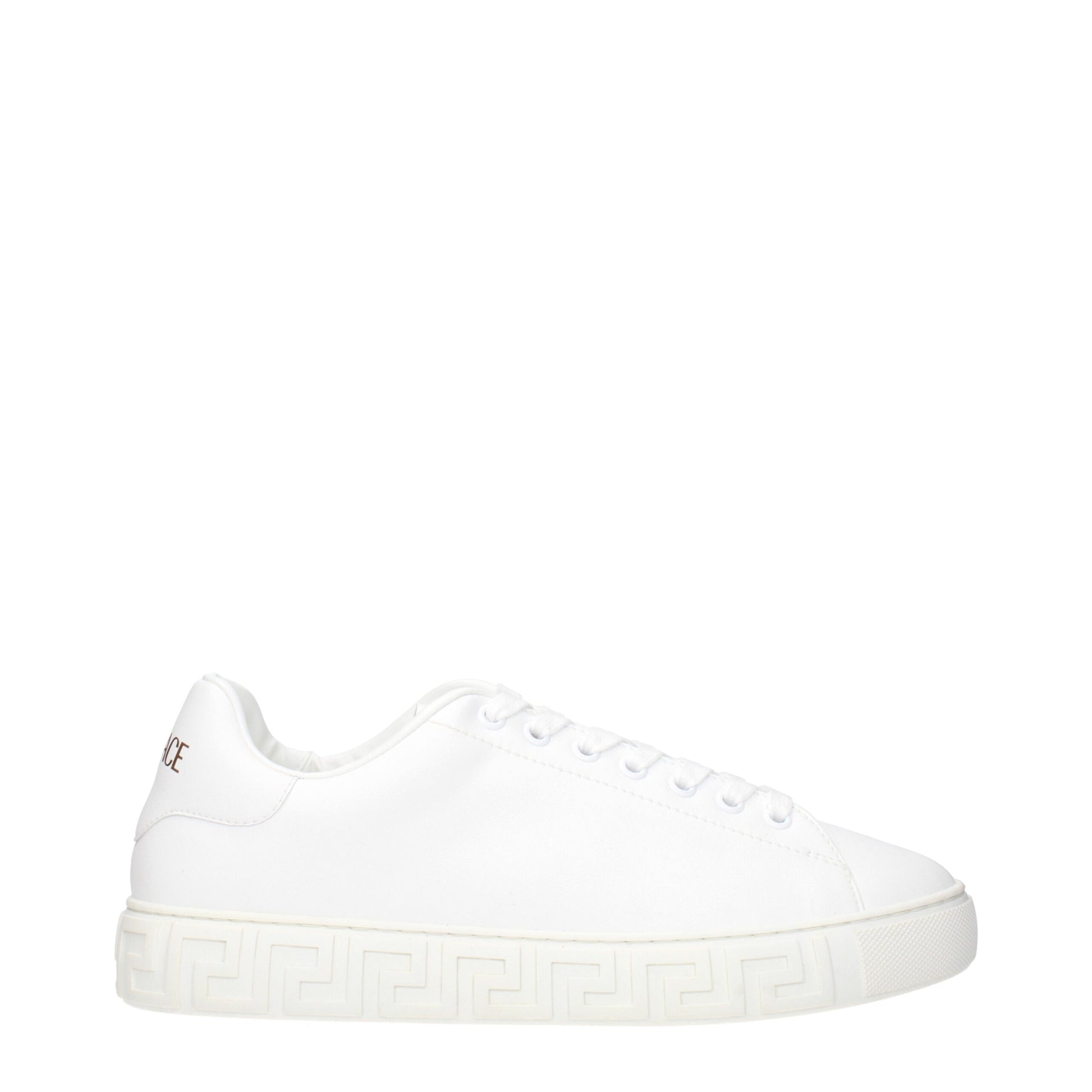Versace White Leather Low Tops - Luxe Sneakers for Bold Style