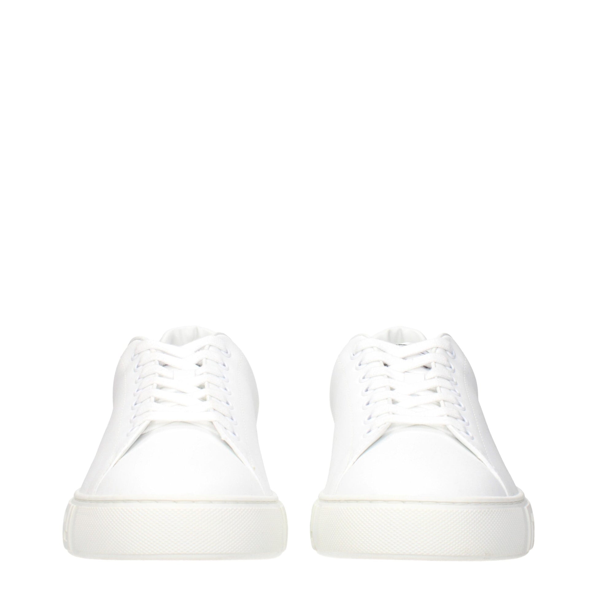 Versace White Leather Low Tops - Luxe Sneakers for Bold Style