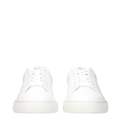 Versace White Leather Low Tops - Luxe Sneakers for Bold Style