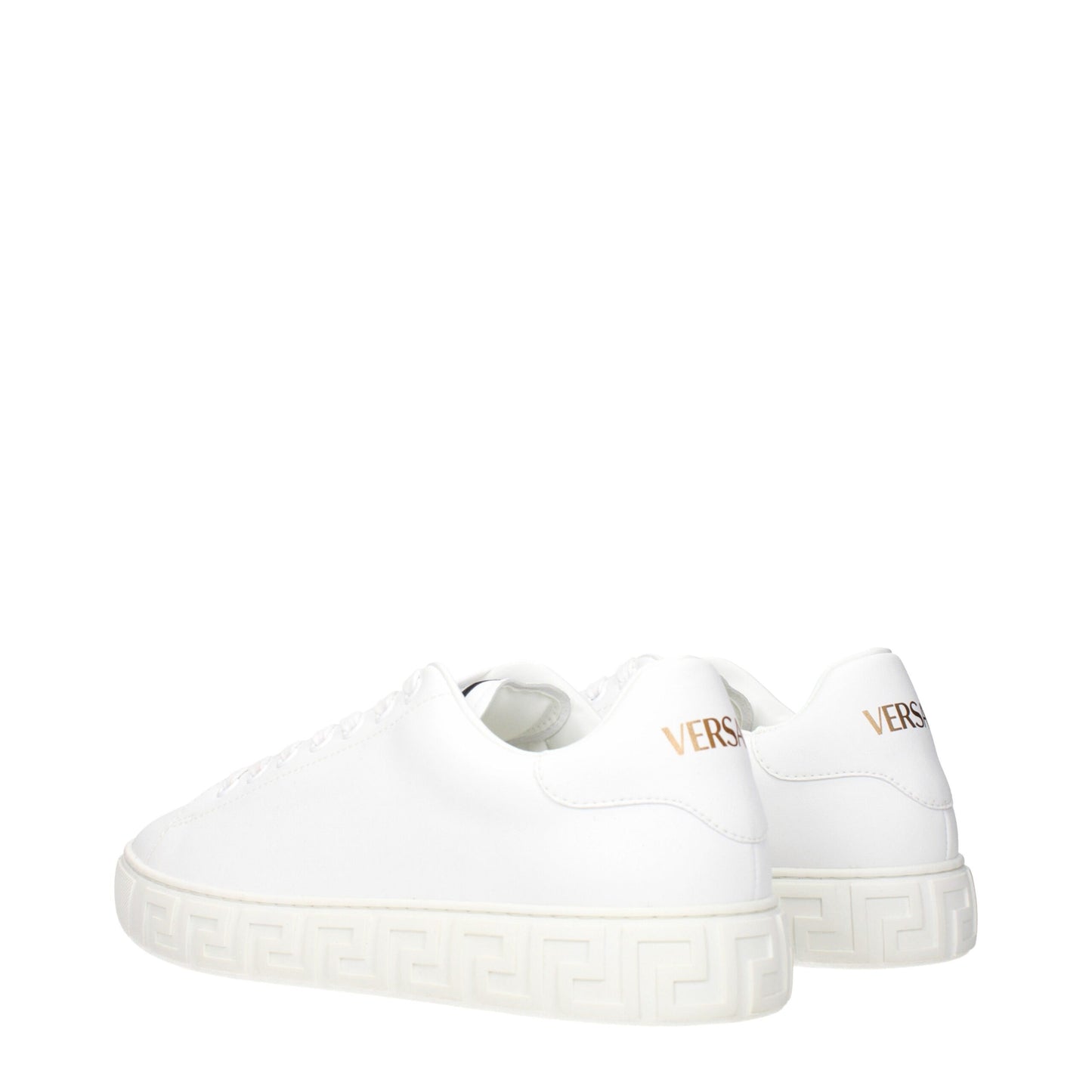 Versace White Leather Low Tops - Luxe Sneakers for Bold Style