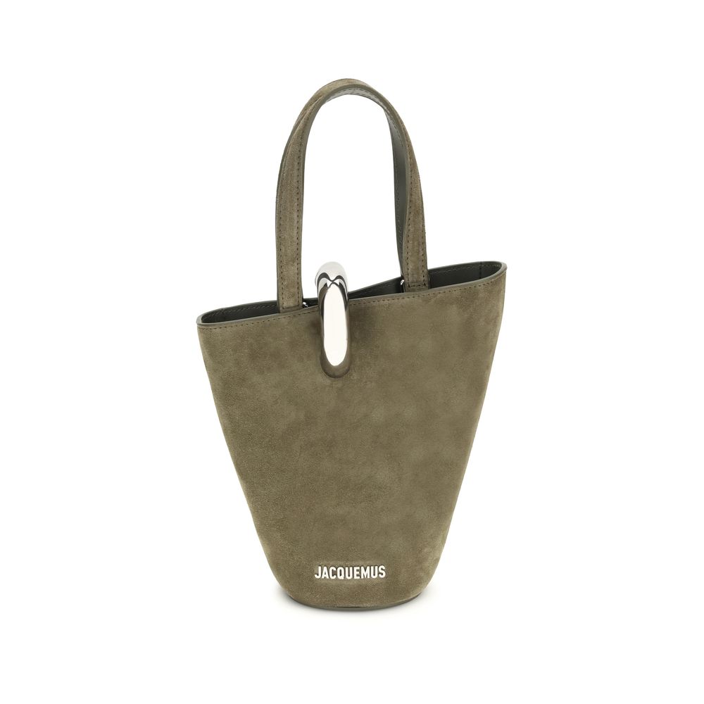 Jacquemus Khaki Asymmetric The Bambola Bucket Bag