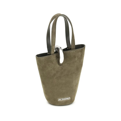 Jacquemus Khaki Asymmetric The Bambola Bucket Bag