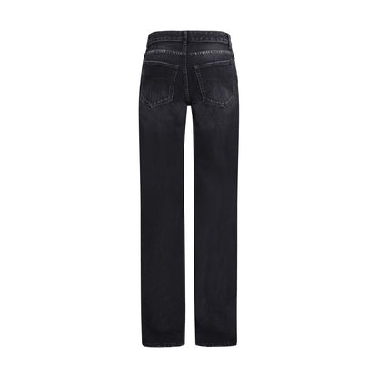 Balenciaga Black Wide-leg Cotton Jeans for Women