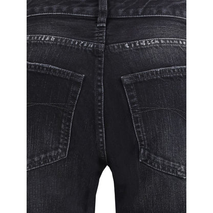 Balenciaga Black Wide-leg Cotton Jeans for Women
