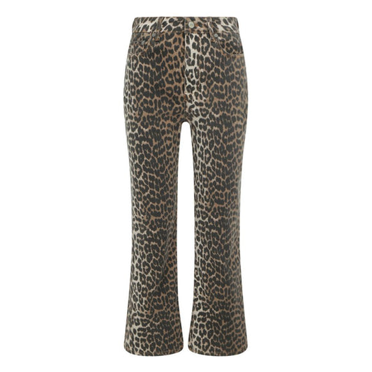 Ganni Animal Print Flare Pants