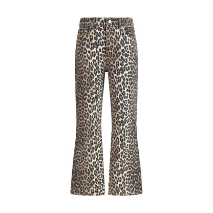 Ganni Animal Print Flare Pants