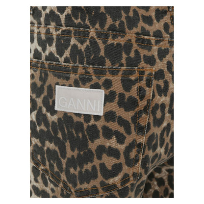 Ganni Animal Print Flare Pants
