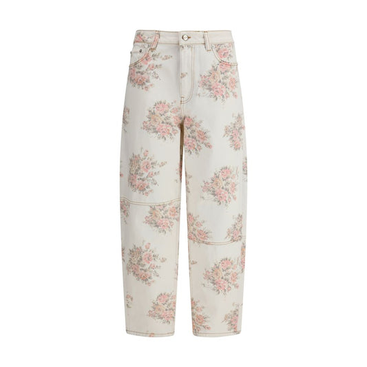 Ganni Stary Floral-Print Jeans