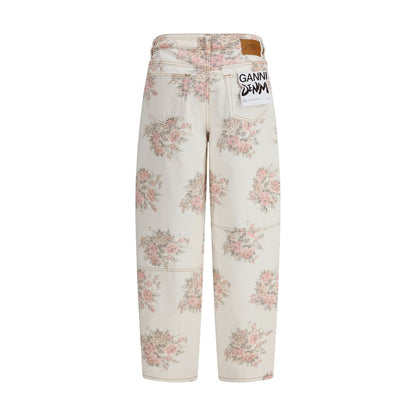 Ganni Stary Floral-Print Jeans