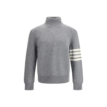 Thom Browne Elegant Sweater with Half-Zip Detail