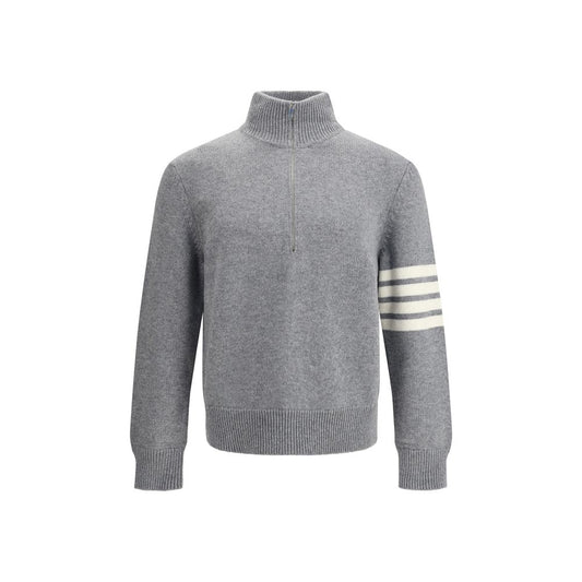 Thom Browne Elegant Sweater with Half-Zip Detail