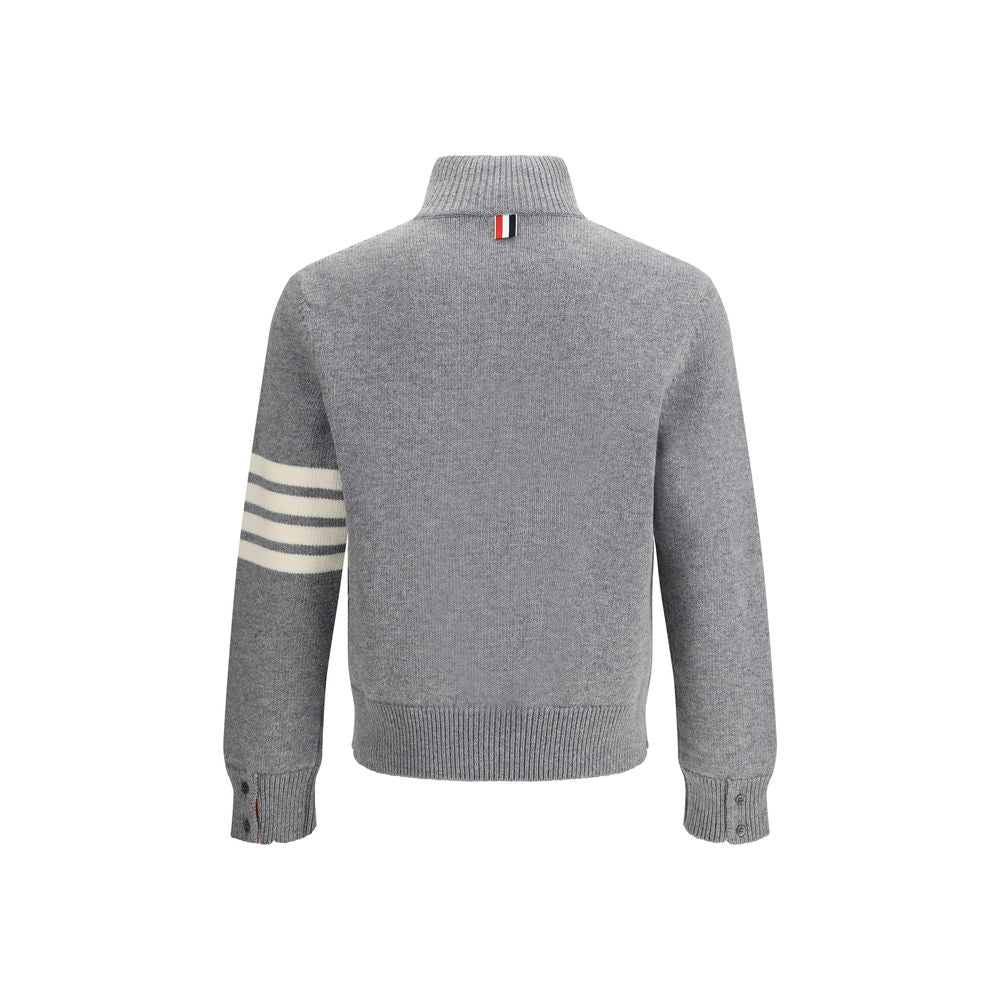 Thom Browne Elegant Sweater with Half-Zip Detail