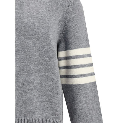 Thom Browne Elegant Sweater with Half-Zip Detail