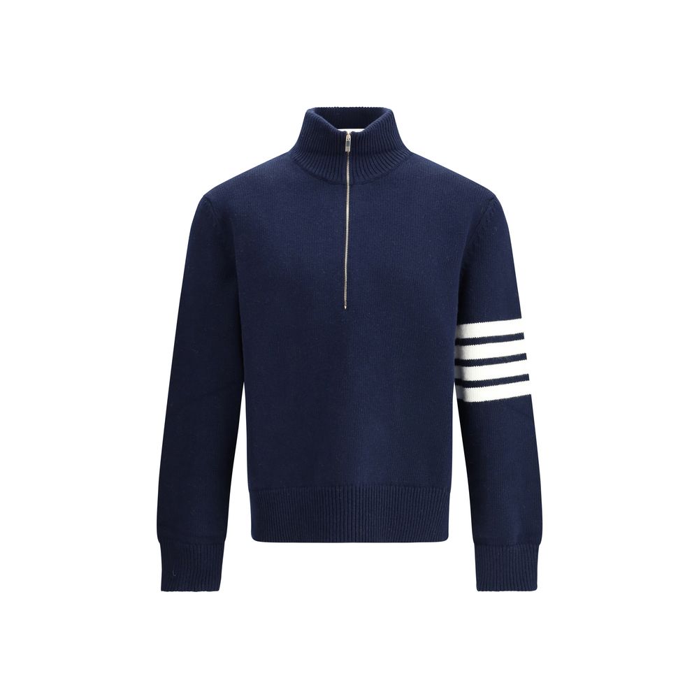 Thom Browne Elegant Half-Zip Sweater